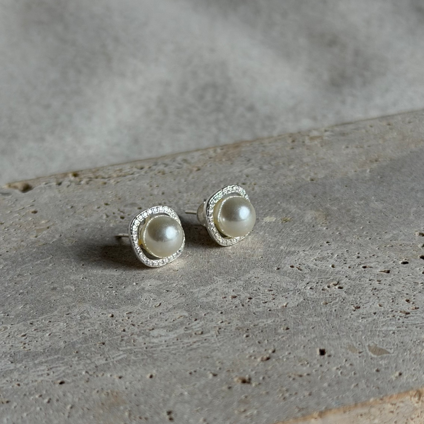 Aros Perla Cincón Plata