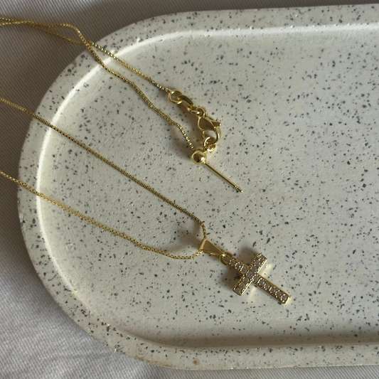 Collar Cruz con circones