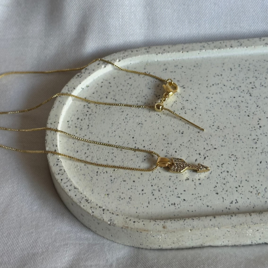 Collar Flecha con circones