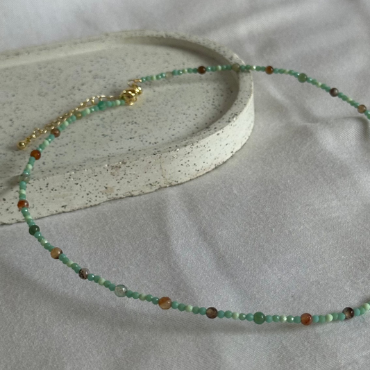 Collar Cristales y Agata Facetados