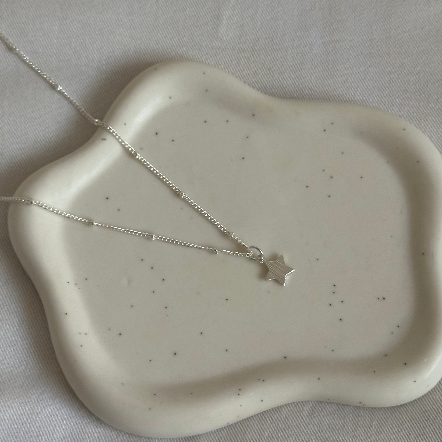 Collar Estrella Lijada Plata