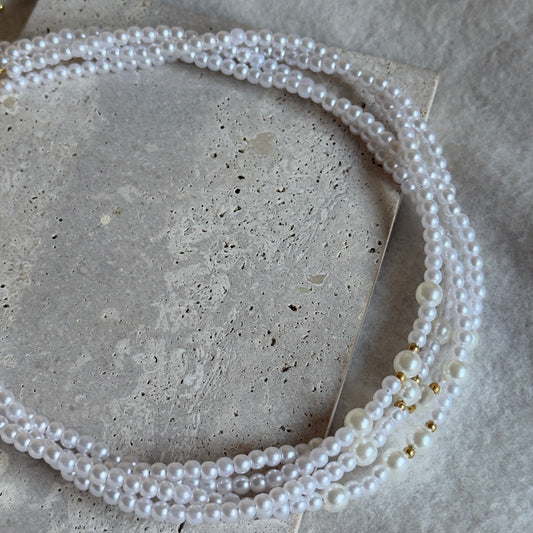 Collar Perla Cruzada