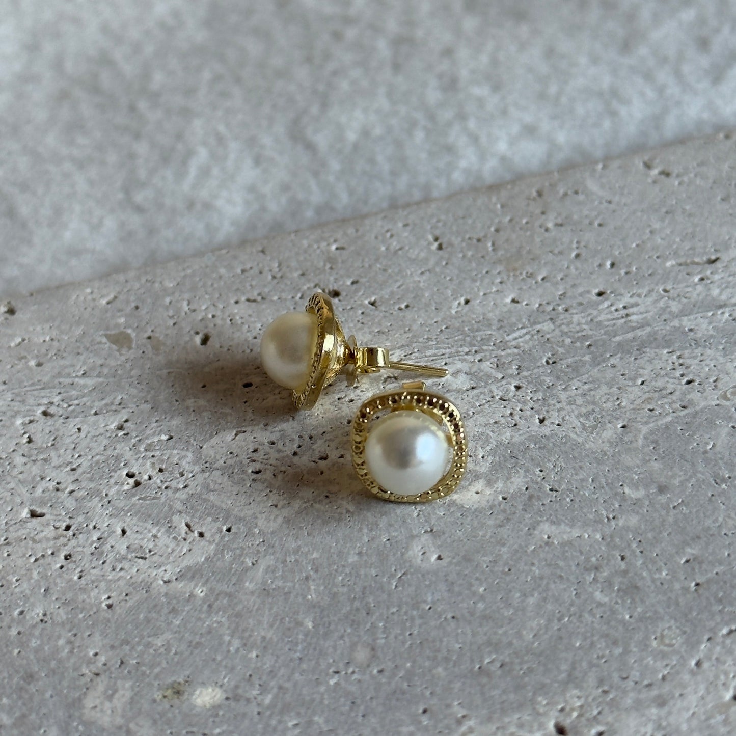 Aros Perla con circones