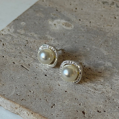 Aros Perla Cincón Plata