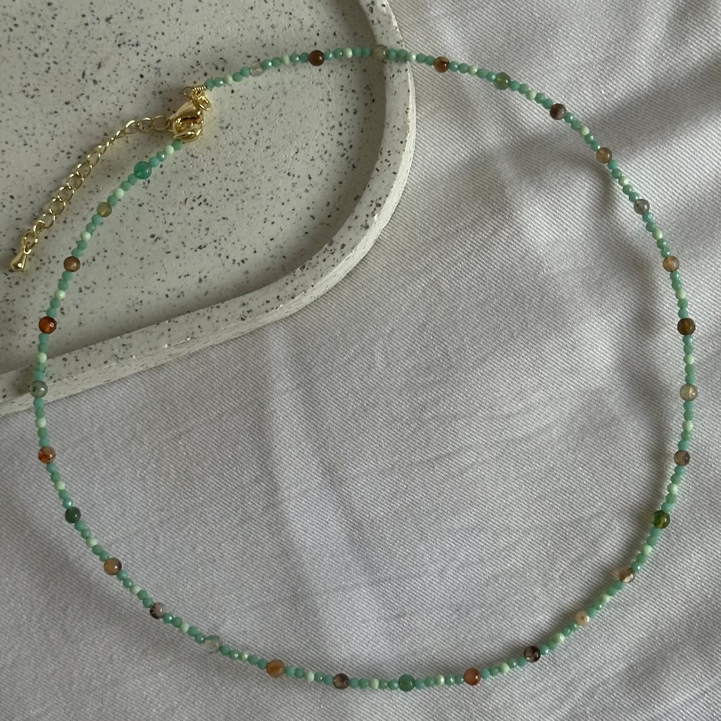 Collar Cristales y Agata Facetados