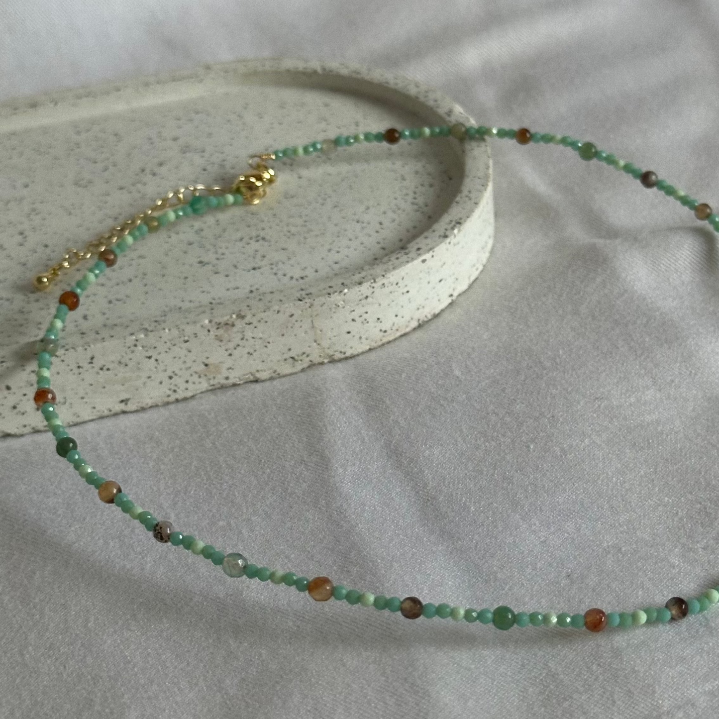 Collar Cristales y Agata Facetados