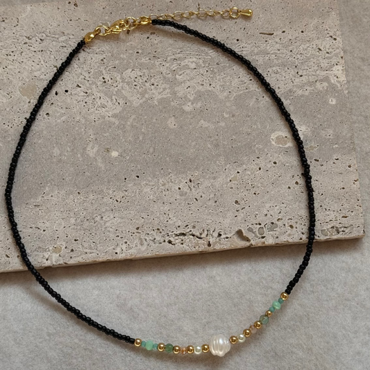 Collar Miyuki con Perla de Río