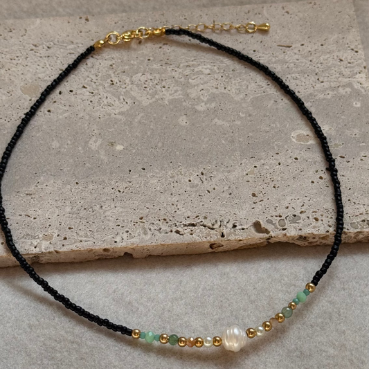 Collar Miyuki con Perla de Río