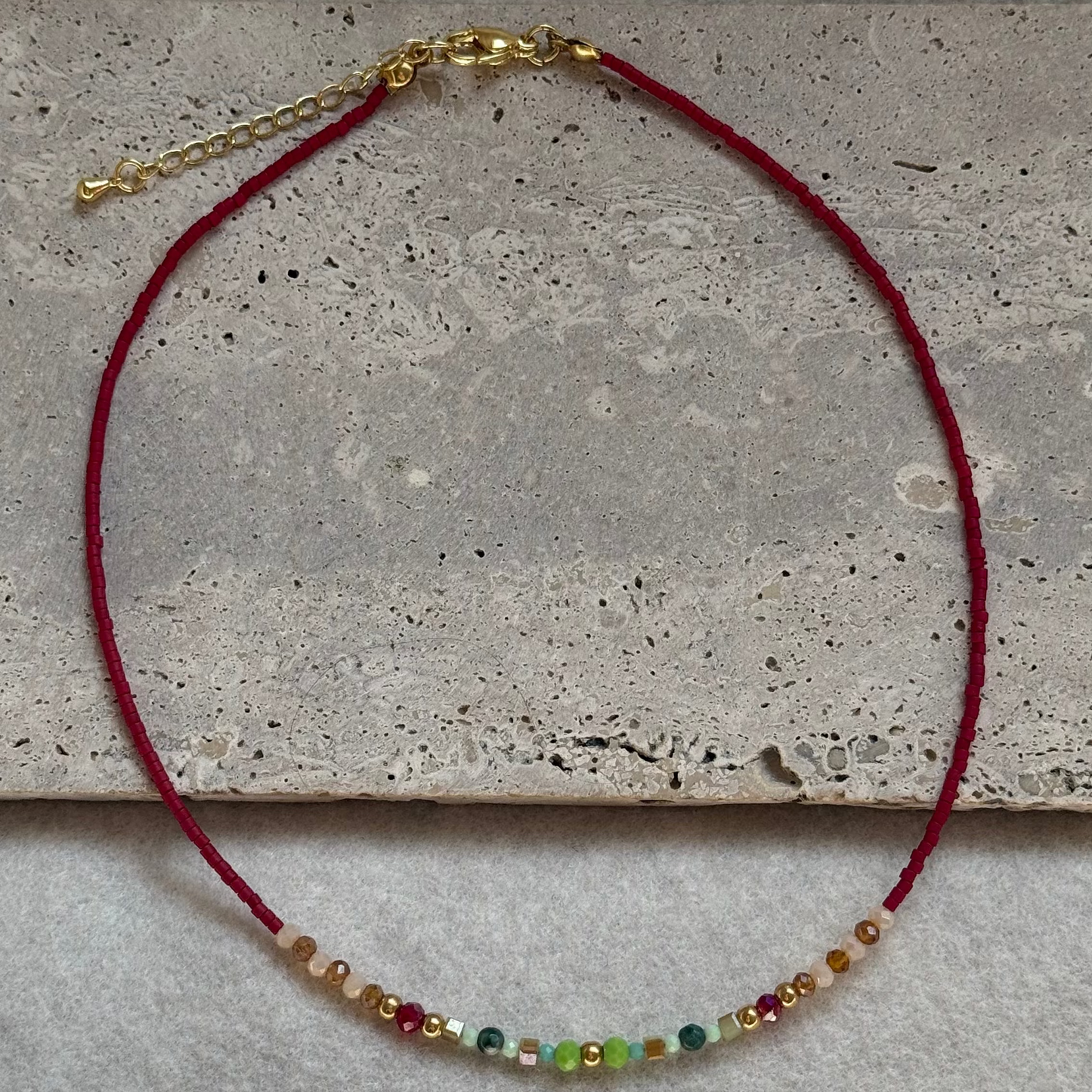 Collar Miyuki Mate Con Cristales