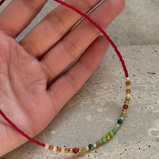 Collar Miyuki Mate Con Cristales