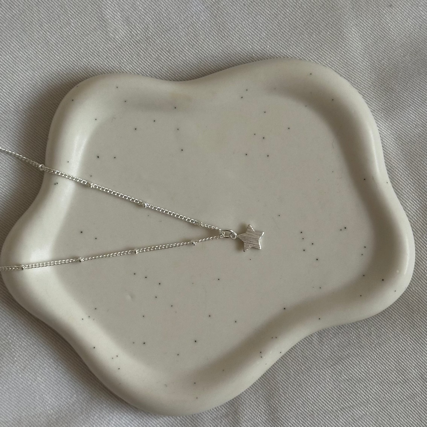 Collar Estrella Lijada Plata