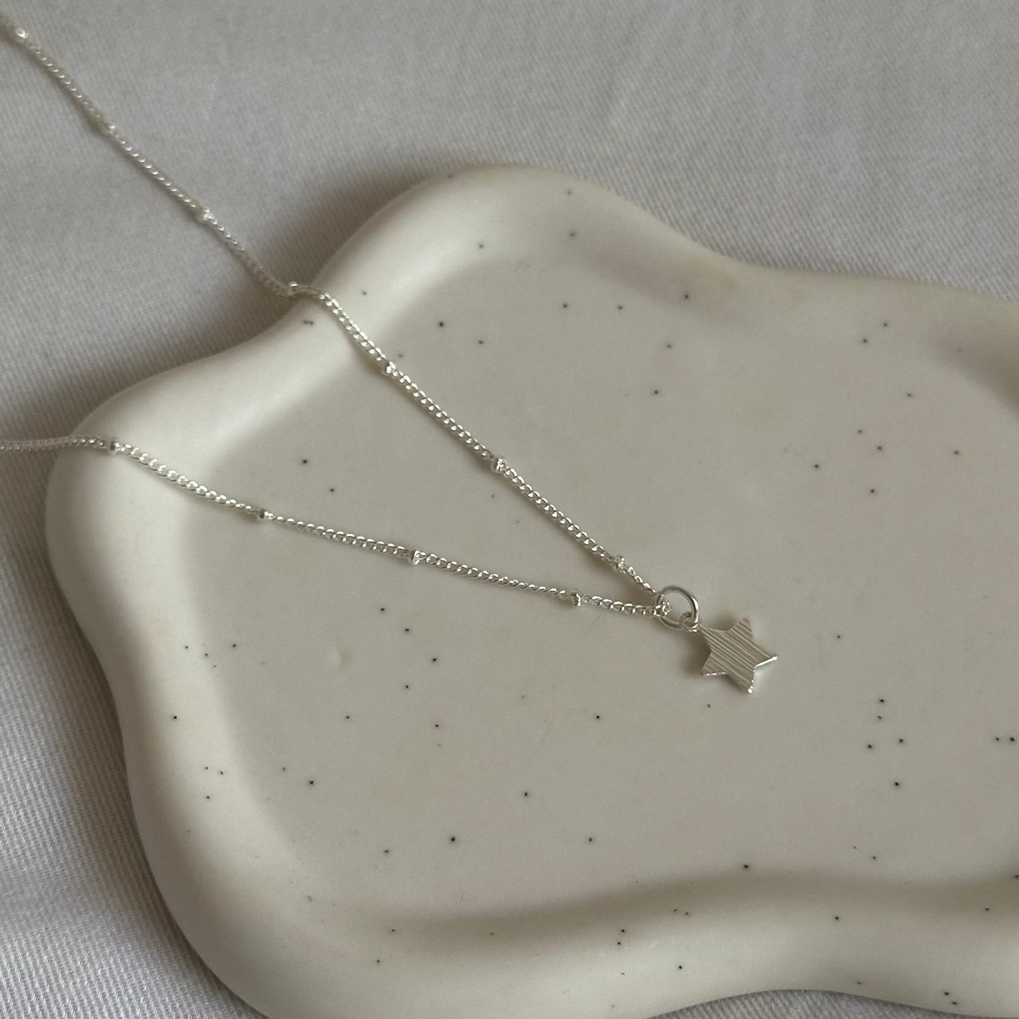 Collar Estrella Lijada Plata