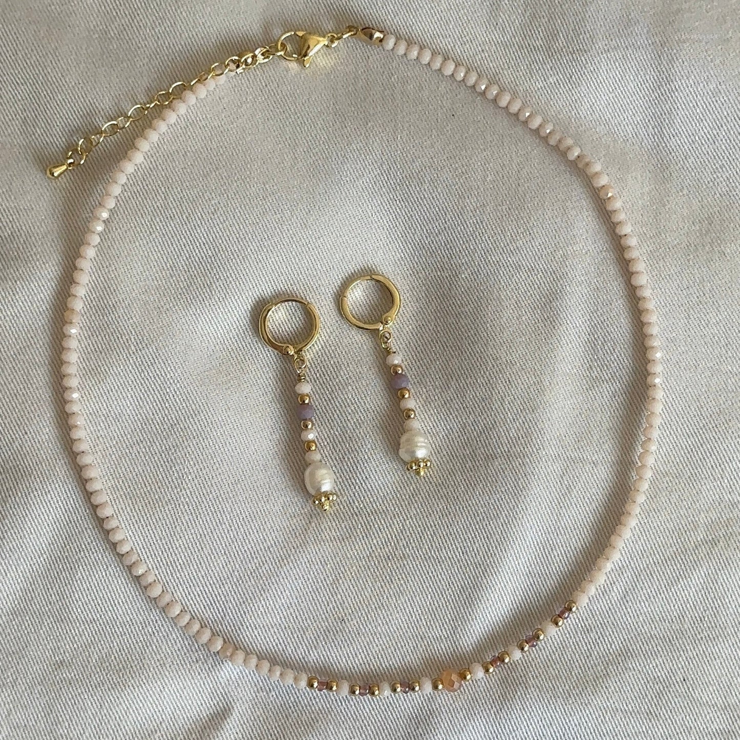 Conjunto Collar Rosa