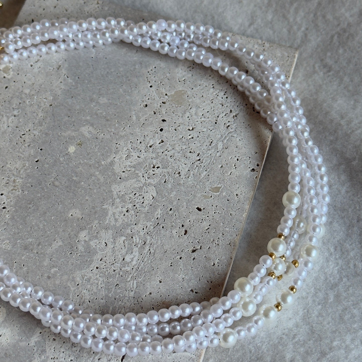 Collar Perla Cruzada