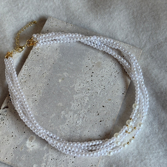 Collar Perla Cruzada