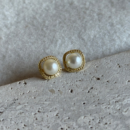 Aros Perla con circones